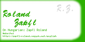 roland zapfl business card